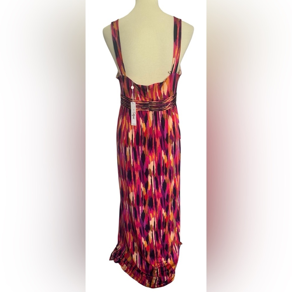 Trina Turk Multicolor Margery 2 Ikat Print Sleeveless Maxi Dress Size 10 NWT - Picture 4 of 12